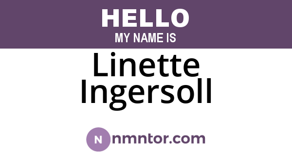 Linette Ingersoll