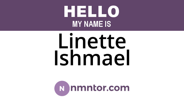 Linette Ishmael