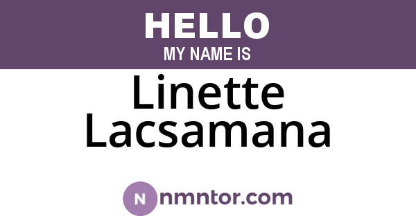 Linette Lacsamana