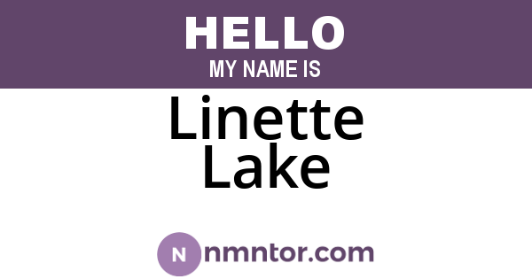 Linette Lake