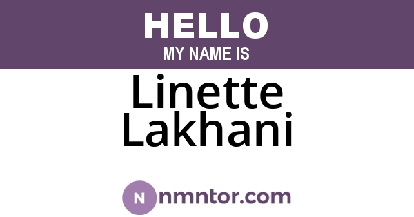 Linette Lakhani