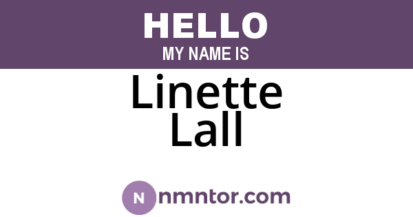 Linette Lall