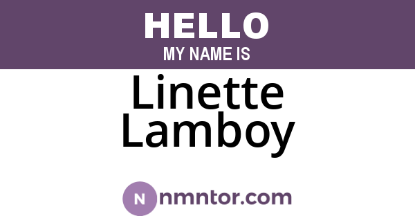 Linette Lamboy