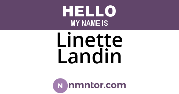 Linette Landin