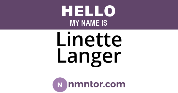 Linette Langer
