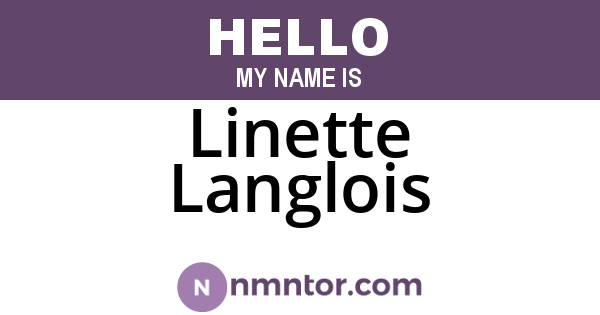Linette Langlois