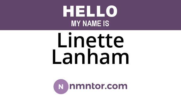 Linette Lanham