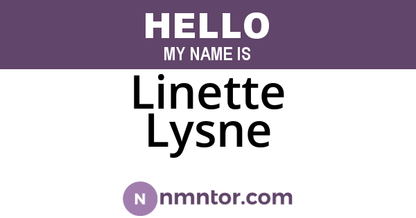 Linette Lysne