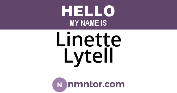 Linette Lytell