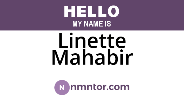 Linette Mahabir