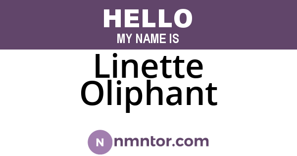 Linette Oliphant