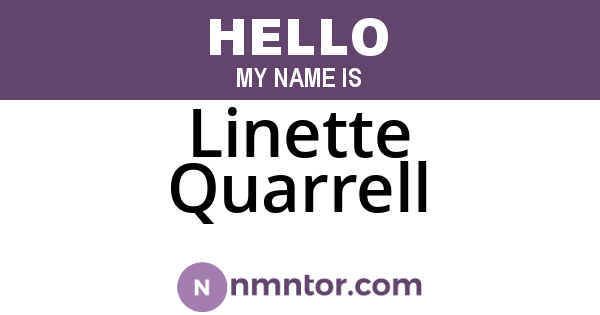Linette Quarrell
