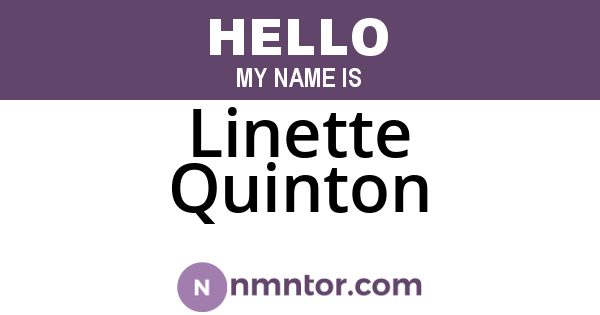Linette Quinton