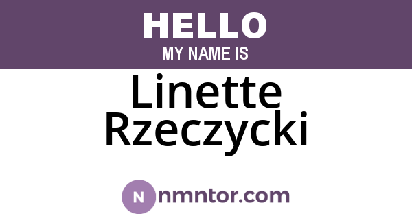 Linette Rzeczycki