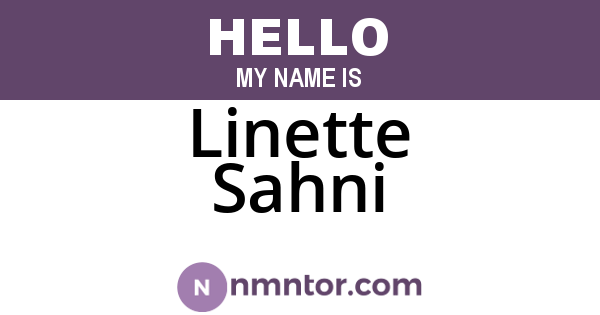 Linette Sahni