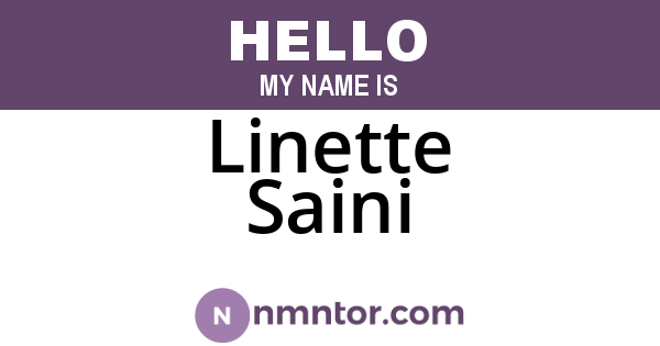 Linette Saini