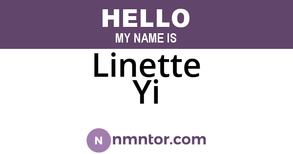 Linette Yi