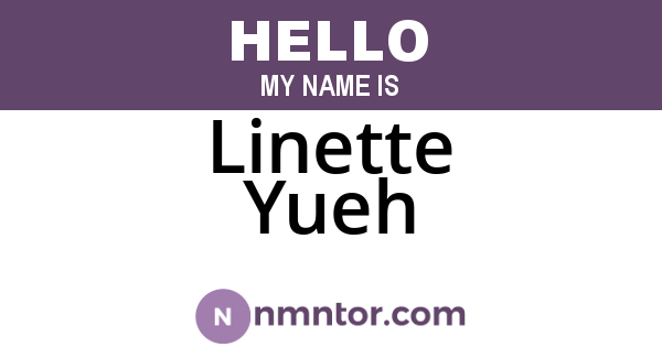 Linette Yueh