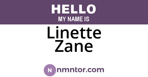Linette Zane