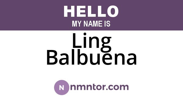 Ling Balbuena