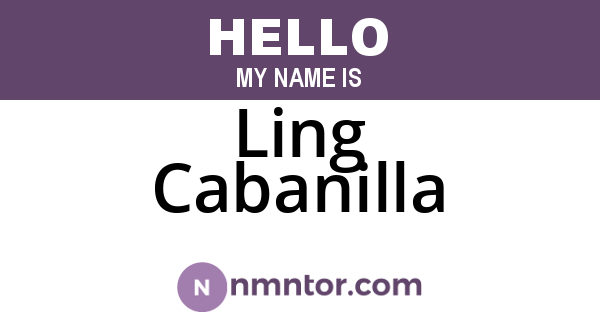 Ling Cabanilla