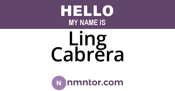 Ling Cabrera
