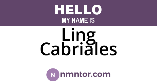 Ling Cabriales