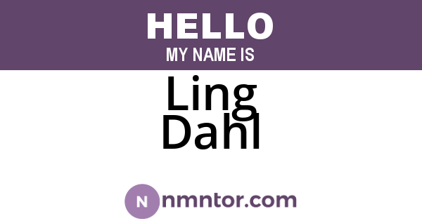 Ling Dahl