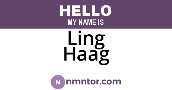 Ling Haag