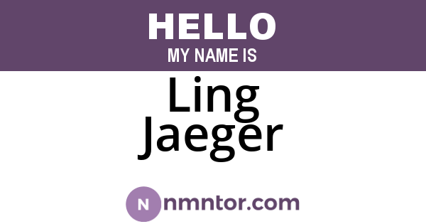 Ling Jaeger