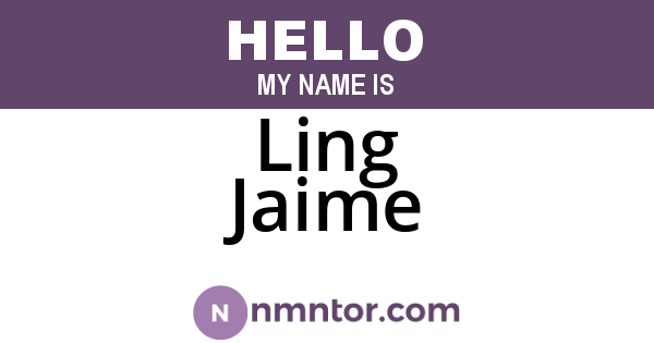 Ling Jaime