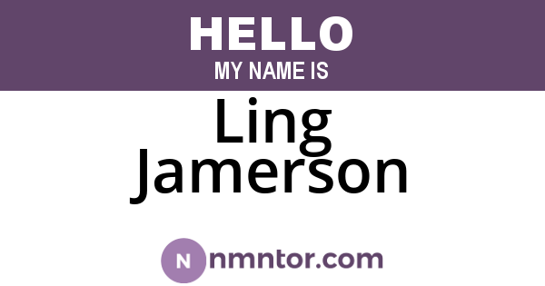 Ling Jamerson