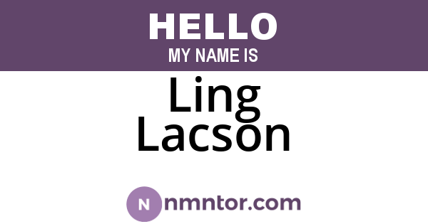Ling Lacson