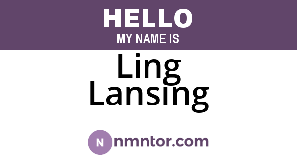 Ling Lansing