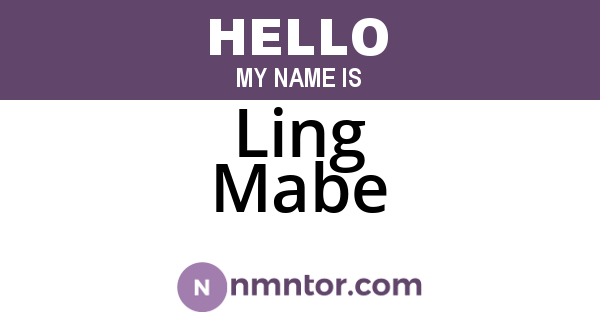 Ling Mabe