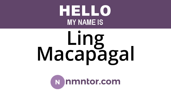 Ling Macapagal