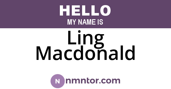 Ling Macdonald