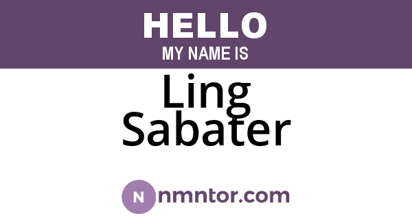 Ling Sabater