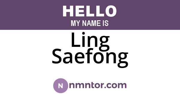 Ling Saefong