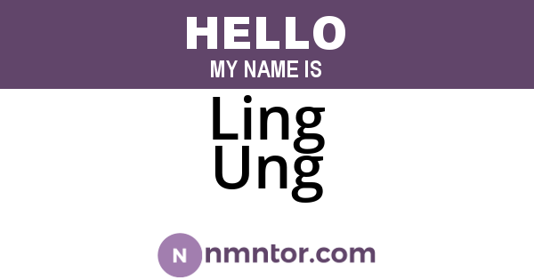 Ling Ung
