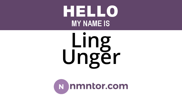 Ling Unger
