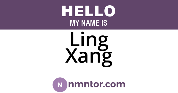 Ling Xang