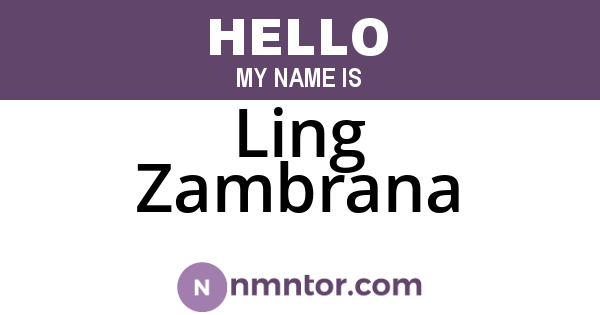 Ling Zambrana