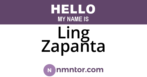 Ling Zapanta