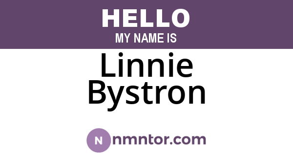 Linnie Bystron