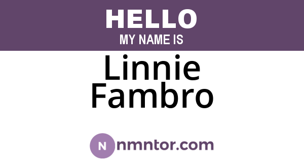 Linnie Fambro