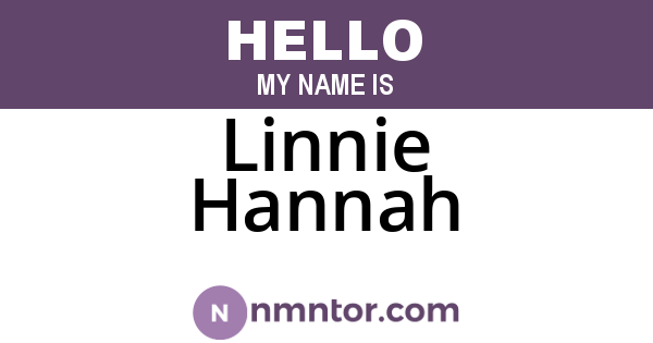 Linnie Hannah