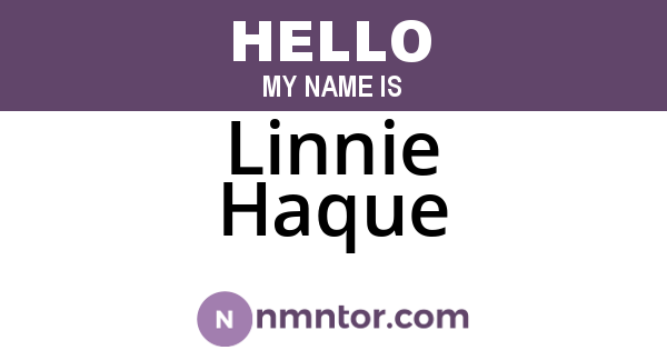 Linnie Haque