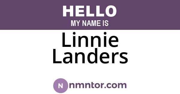 Linnie Landers