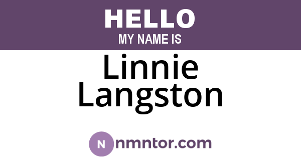 Linnie Langston